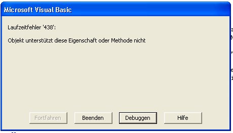 VBA Laufzeitfehler